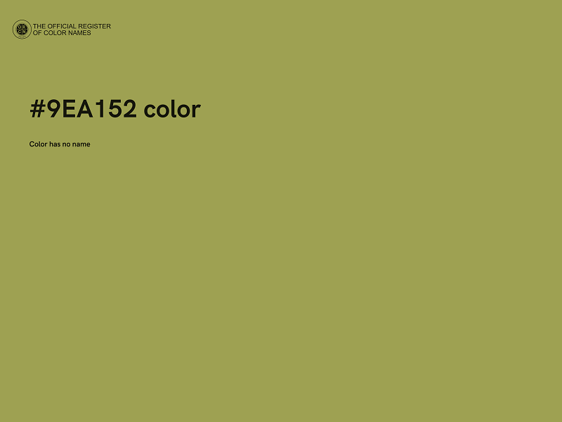 #9EA152 color image