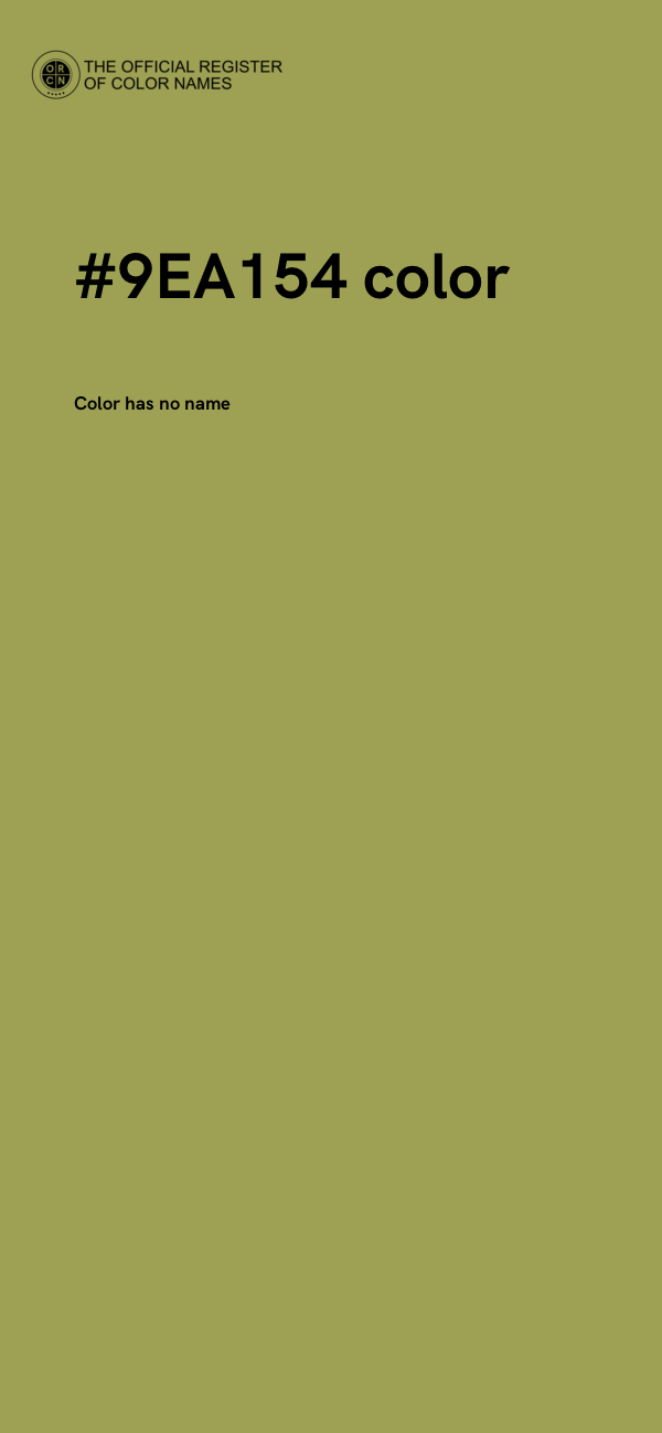 #9EA154 color image