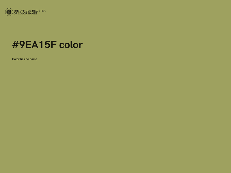 #9EA15F color image