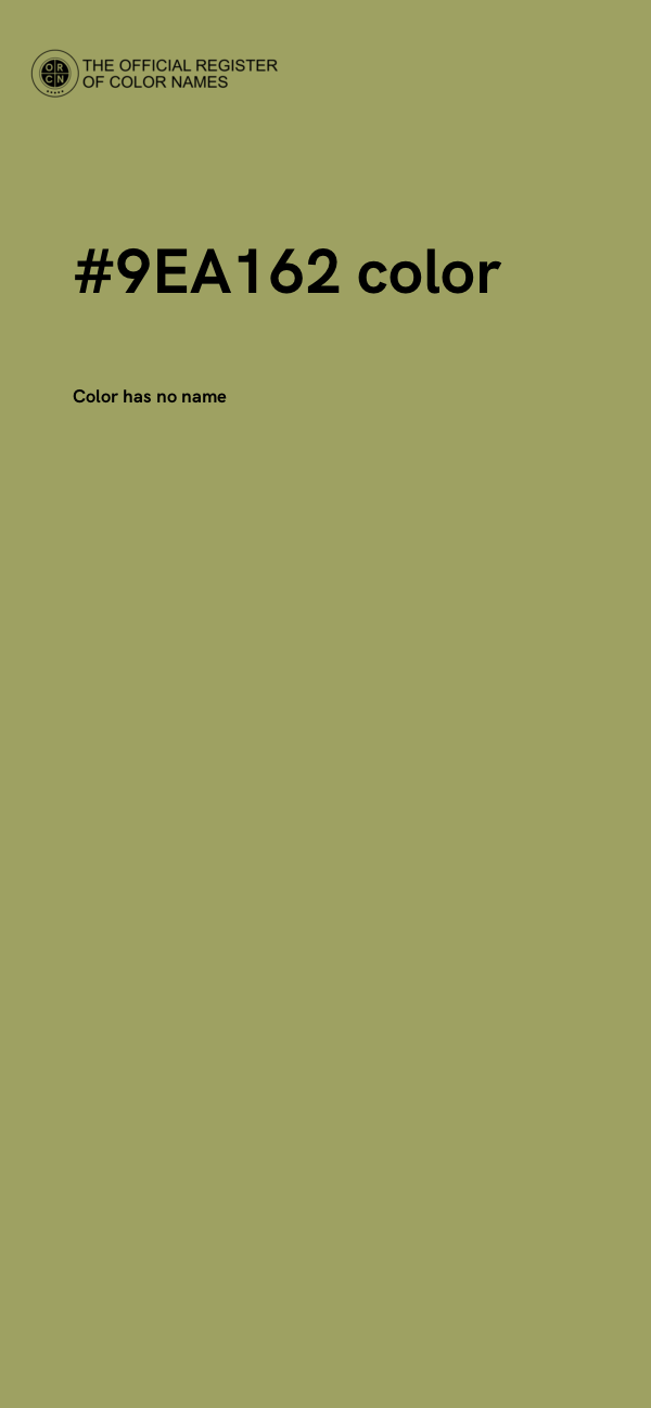 #9EA162 color image