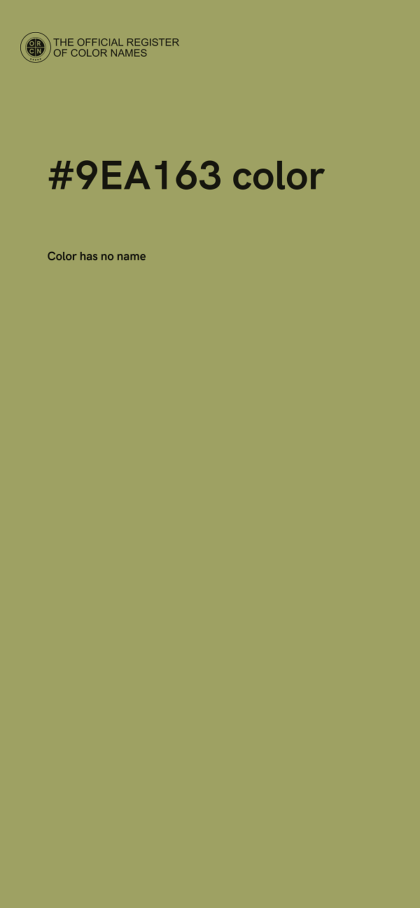 #9EA163 color image