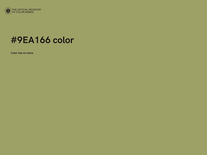 #9EA166 color image