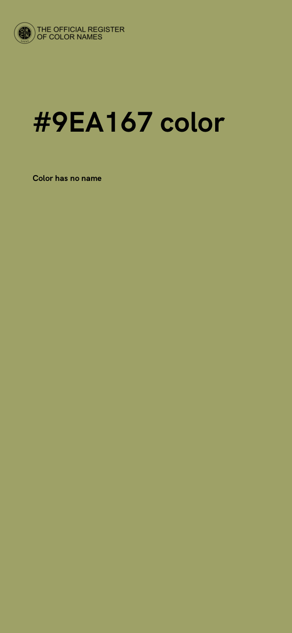 #9EA167 color image
