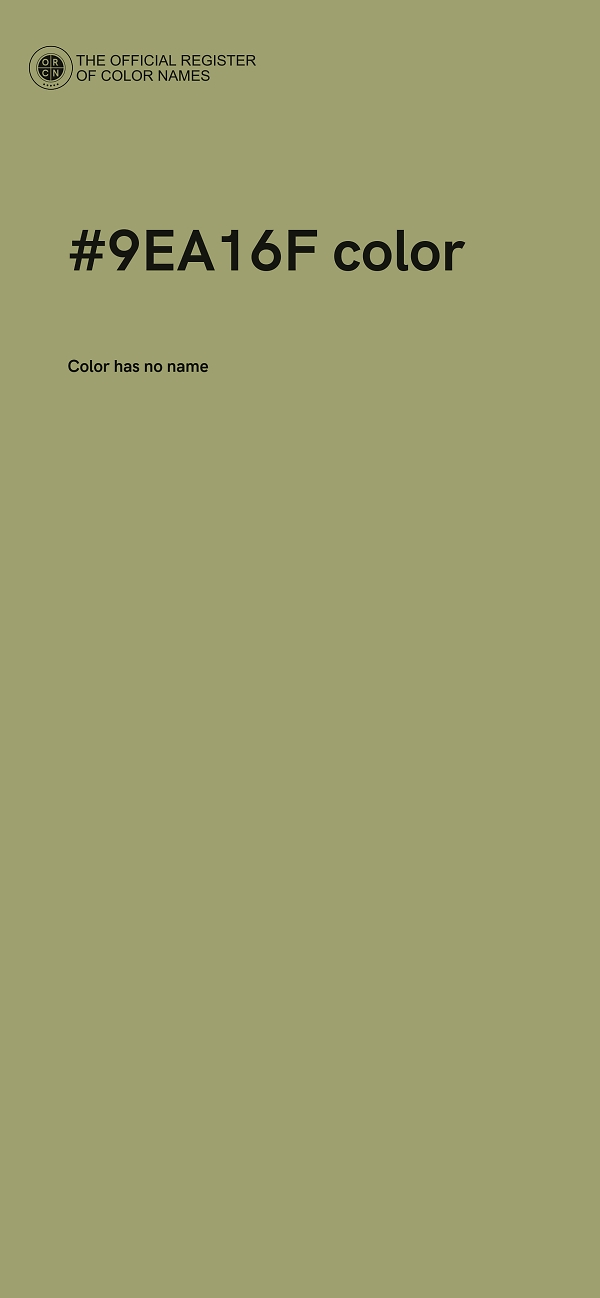 #9EA16F color image