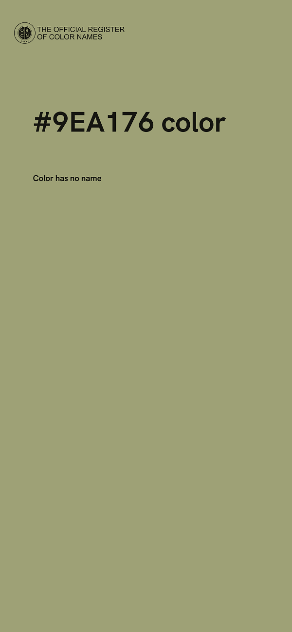 #9EA176 color image