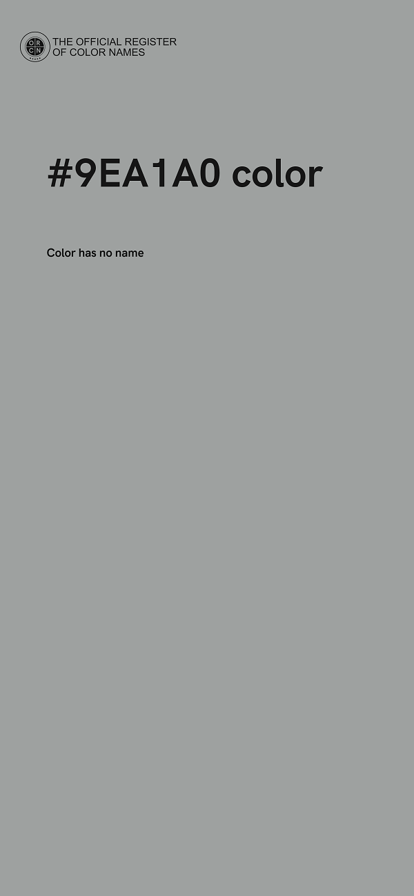 #9EA1A0 color image