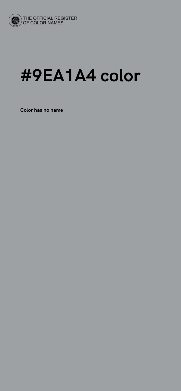 #9EA1A4 color image