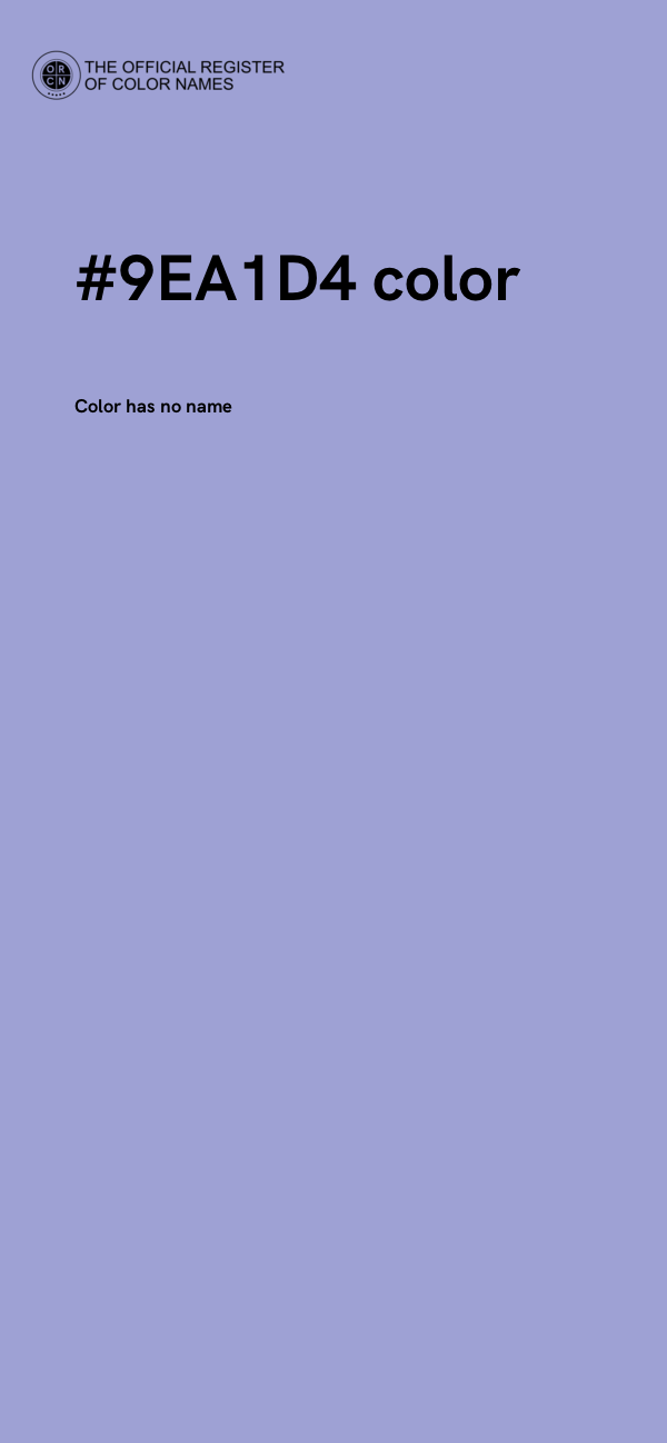 #9EA1D4 color image