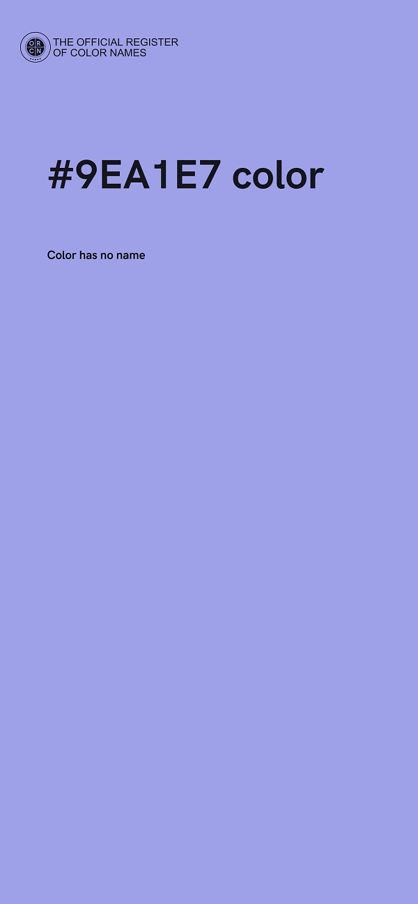#9EA1E7 color image
