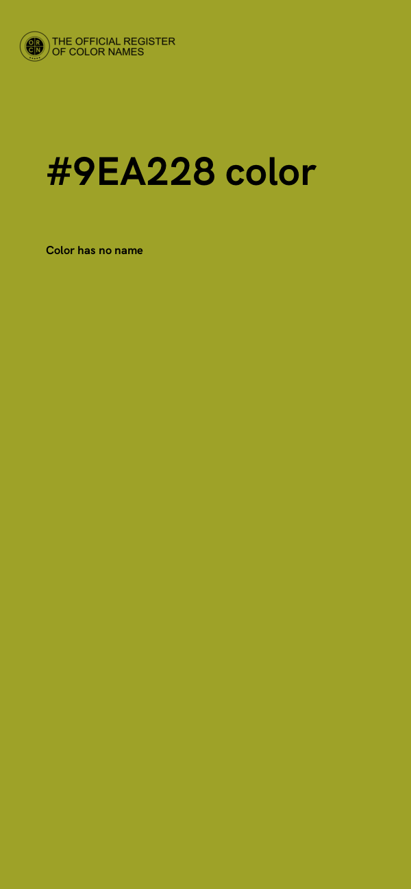 #9EA228 color image