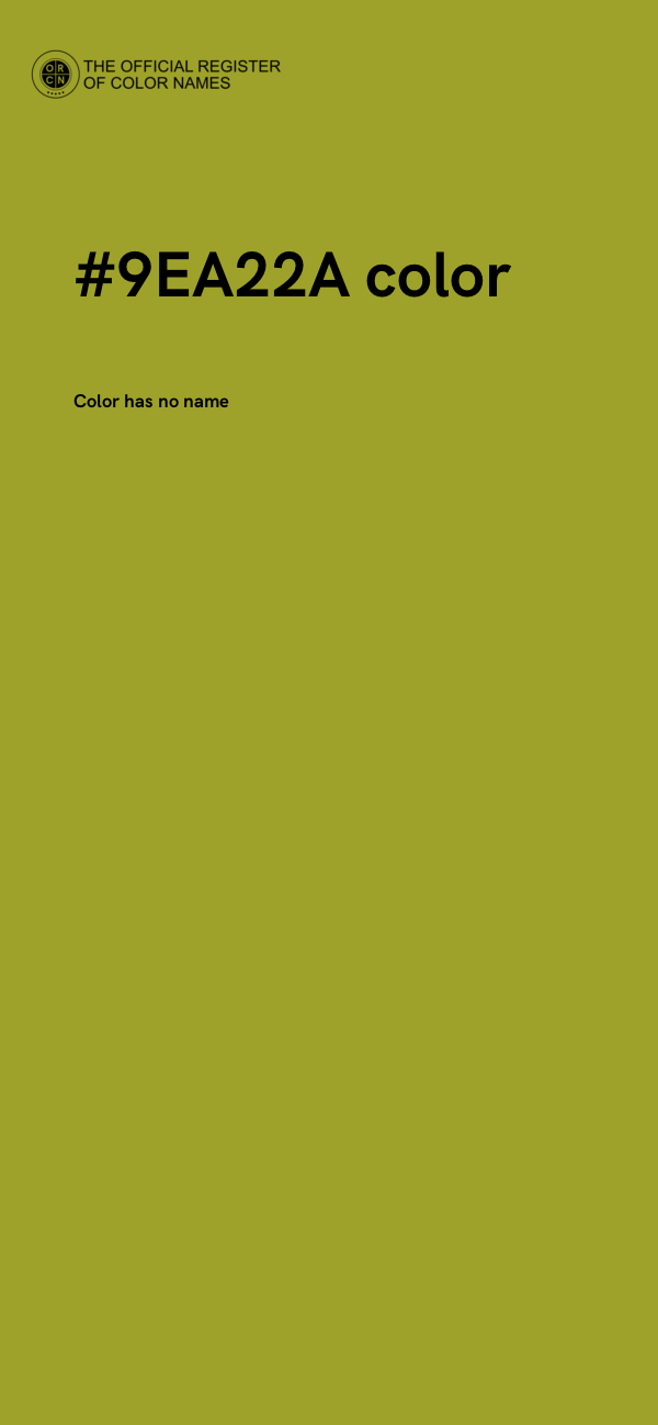 #9EA22A color image