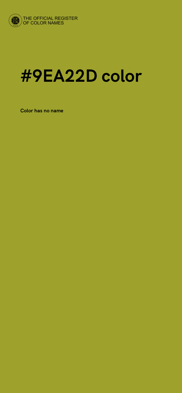 #9EA22D color image