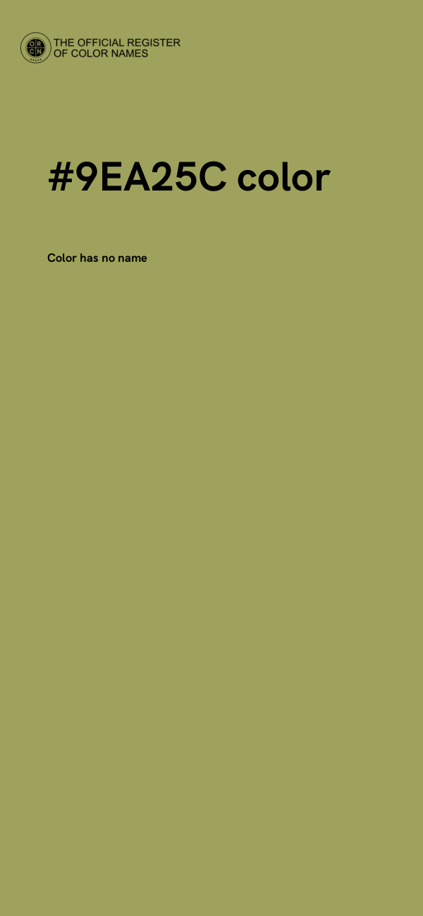 #9EA25C color image