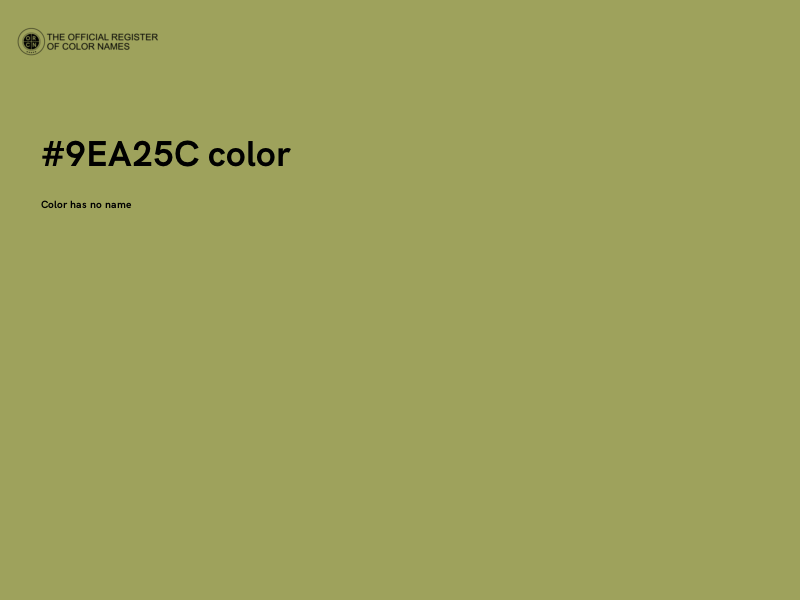#9EA25C color image
