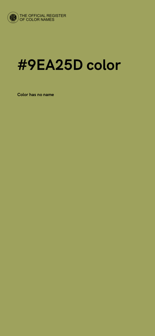 #9EA25D color image