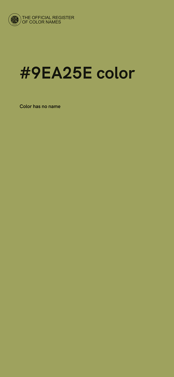 #9EA25E color image