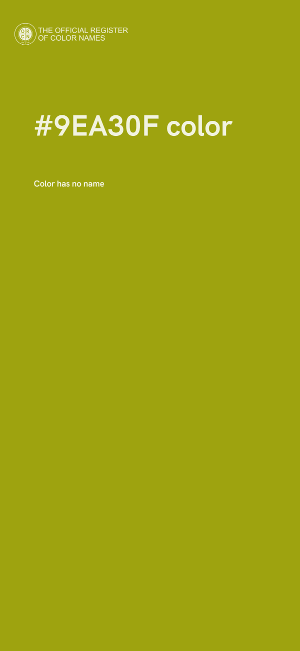 #9EA30F color image
