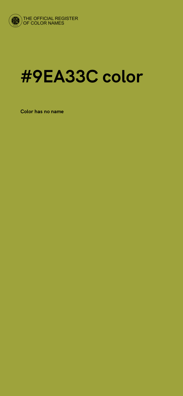 #9EA33C color image