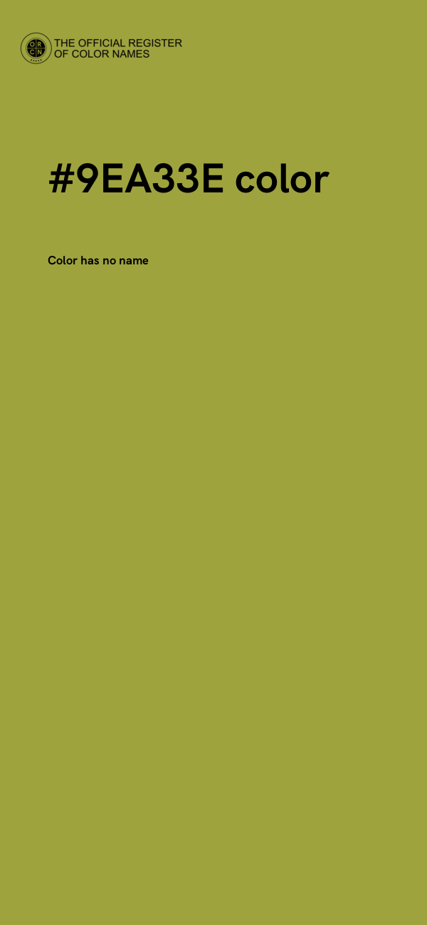#9EA33E color image