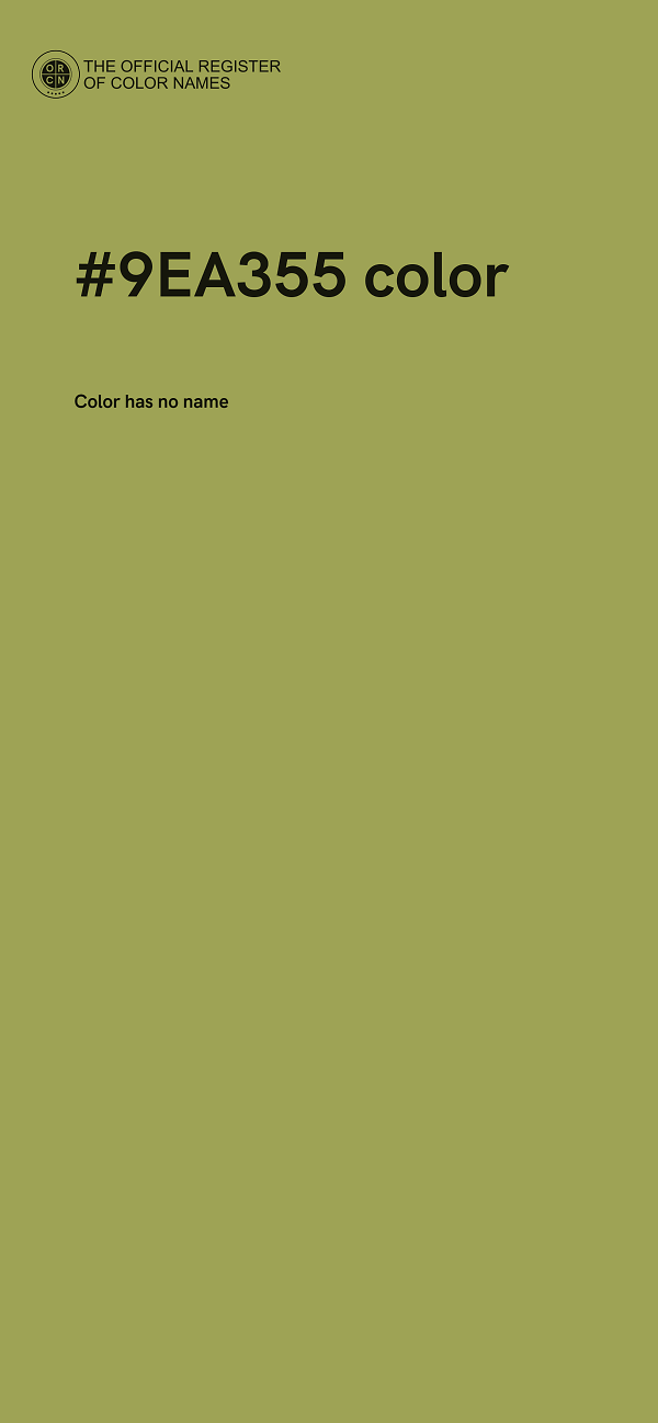 #9EA355 color image
