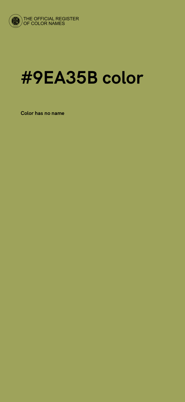#9EA35B color image