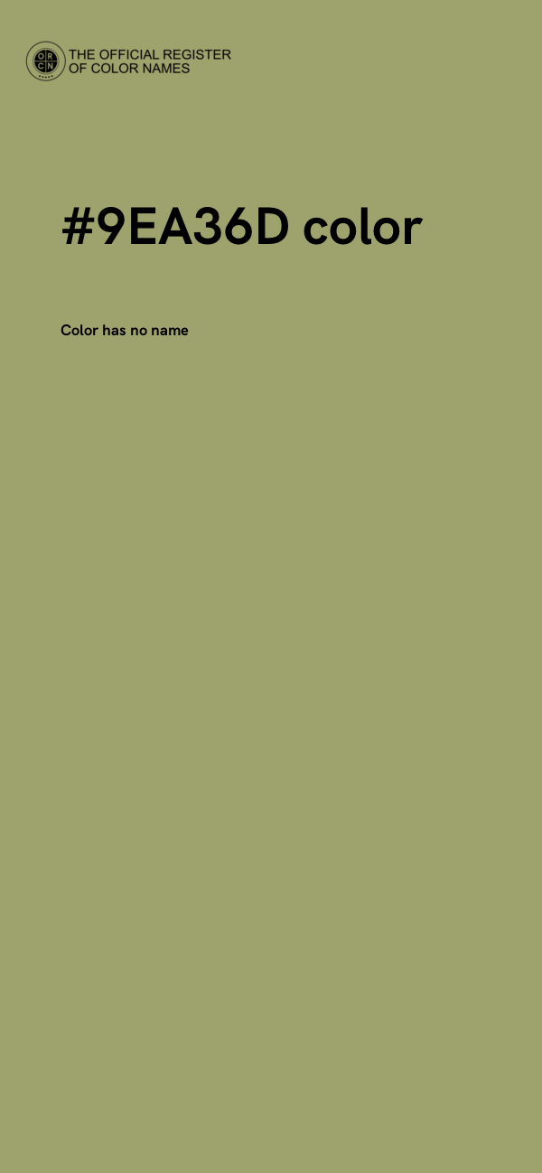 #9EA36D color image