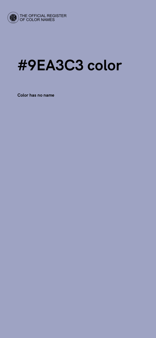 #9EA3C3 color image