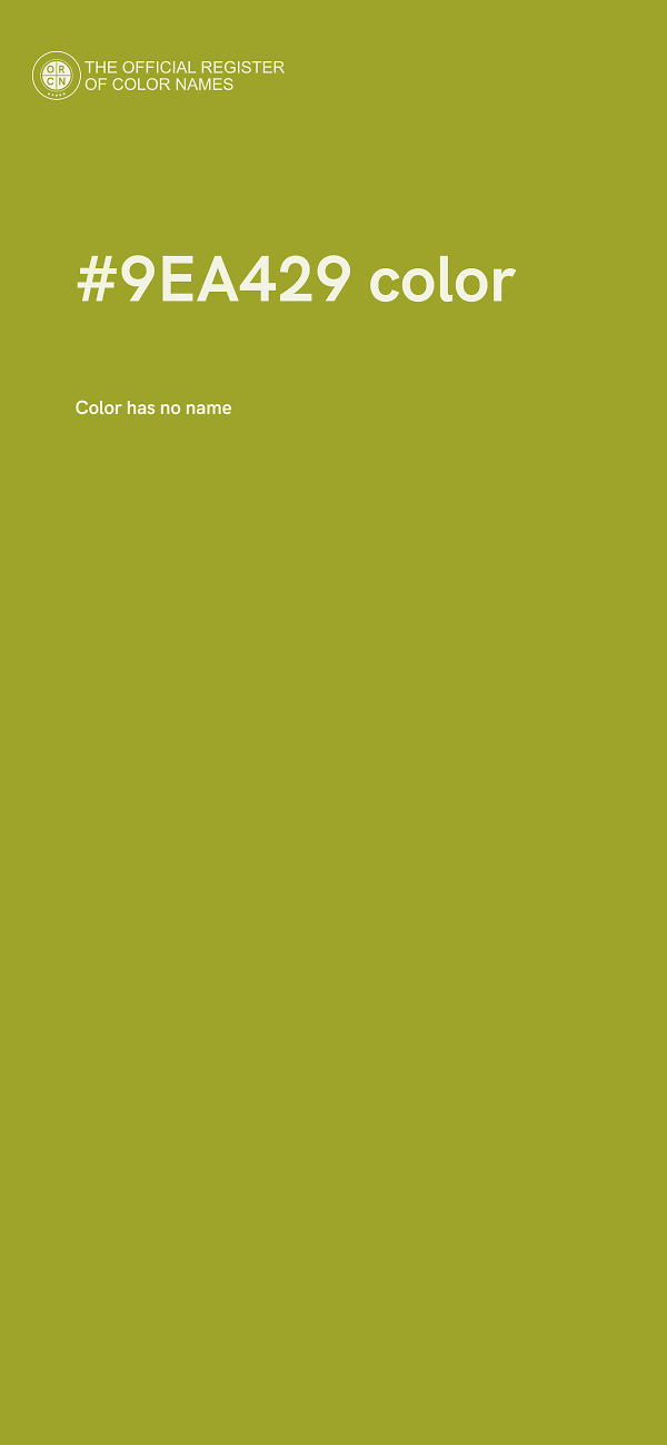 #9EA429 color image