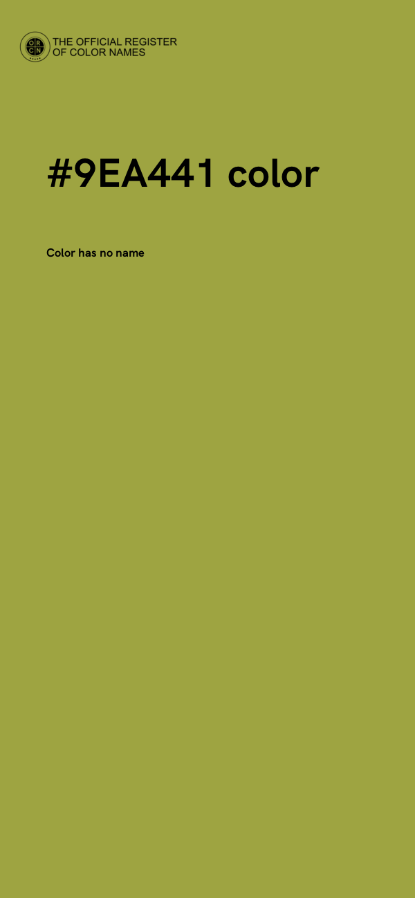 #9EA441 color image