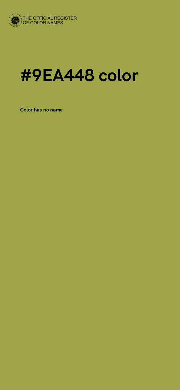 #9EA448 color image