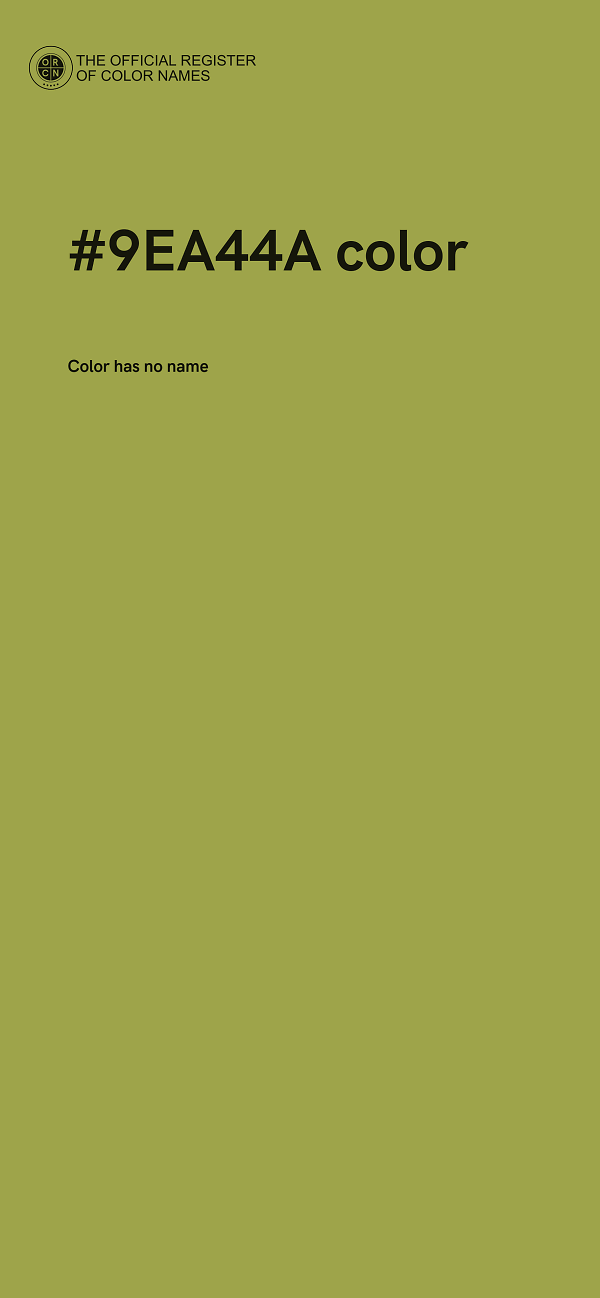 #9EA44A color image