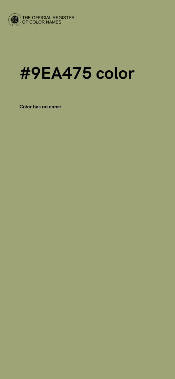 #9EA475 color image