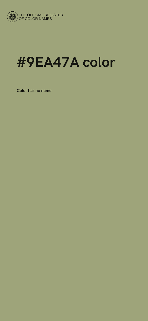 #9EA47A color image