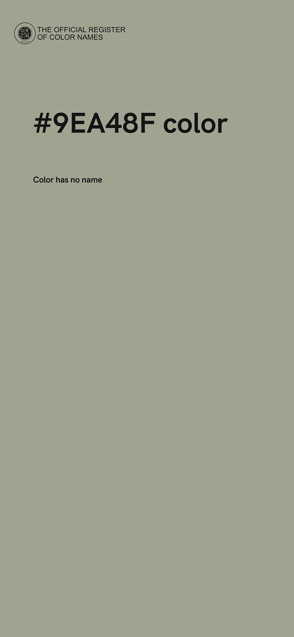 #9EA48F color image