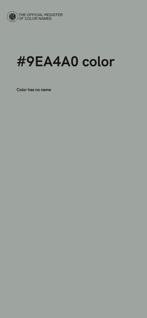 #9EA4A0 color image
