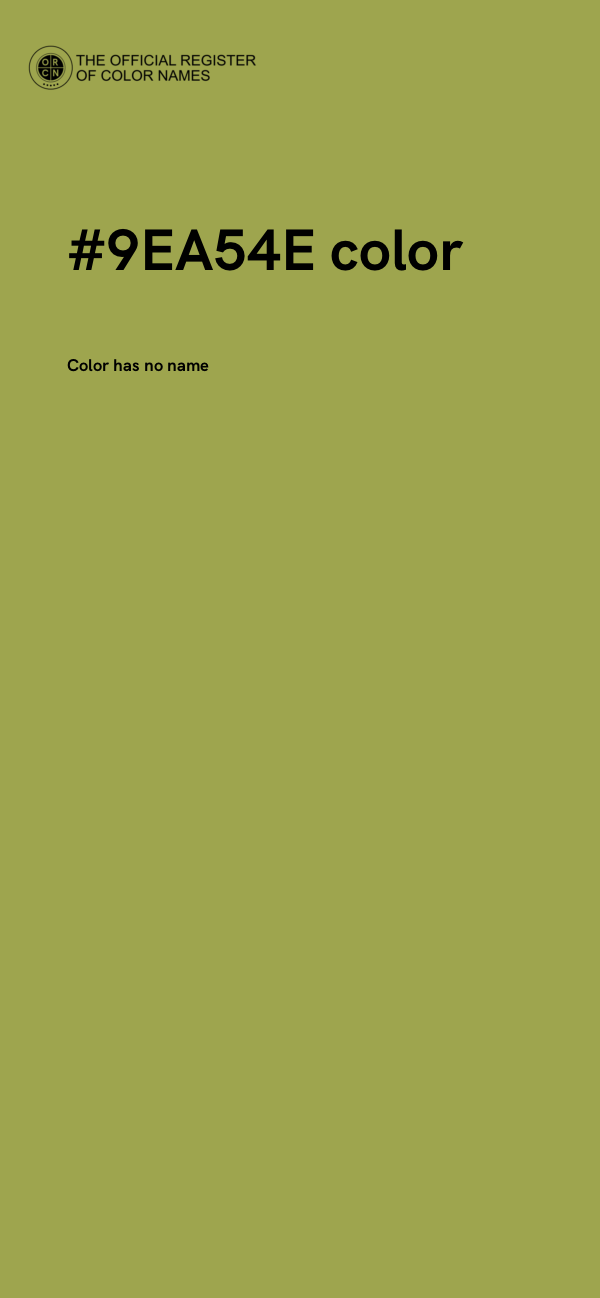 #9EA54E color image