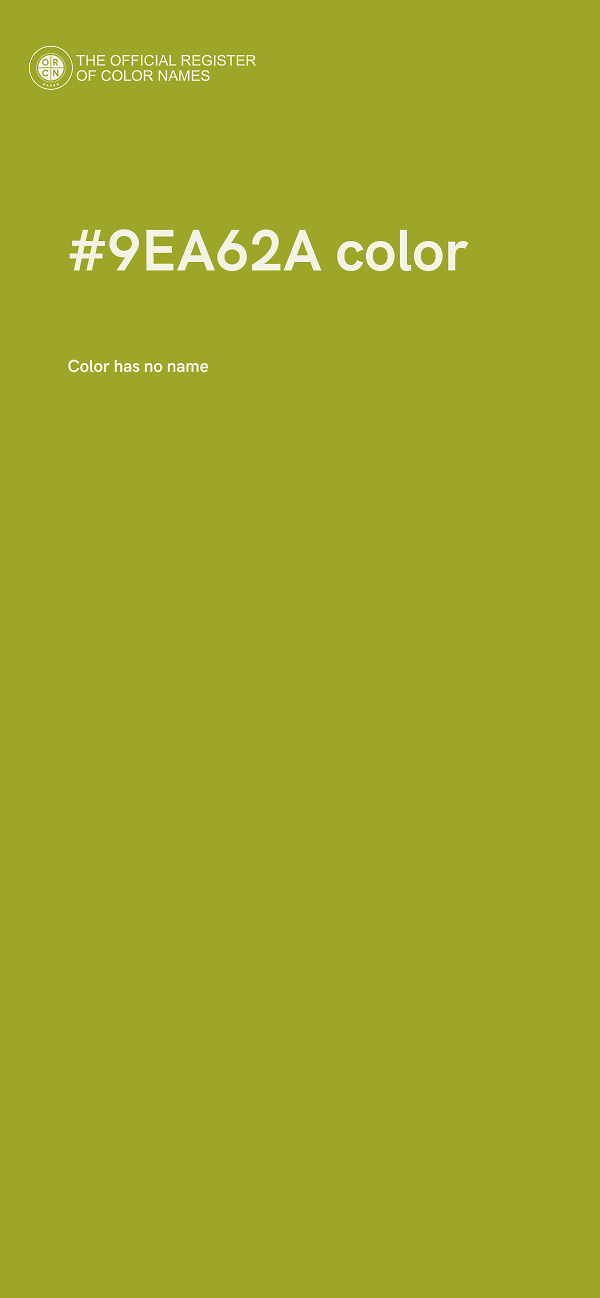 #9EA62A color image