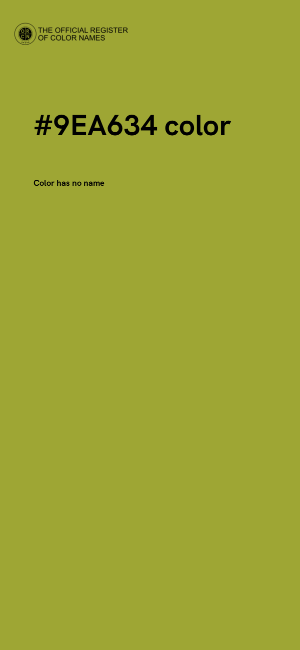 #9EA634 color image