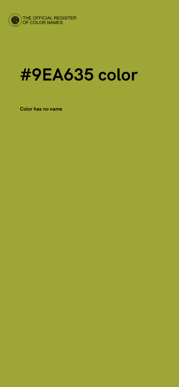 #9EA635 color image
