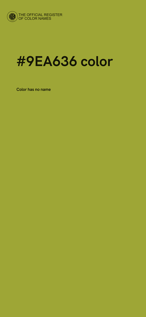 #9EA636 color image