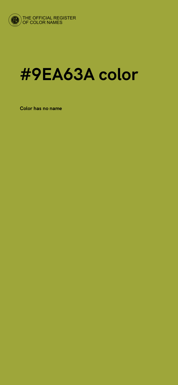 #9EA63A color image