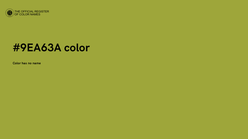 #9EA63A color image