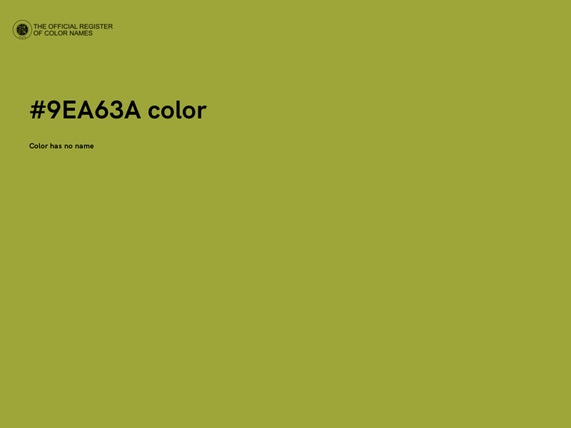 #9EA63A color image