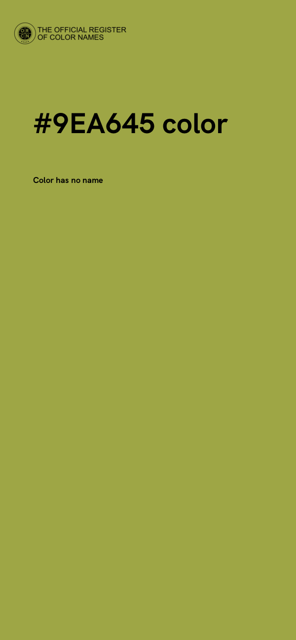 #9EA645 color image