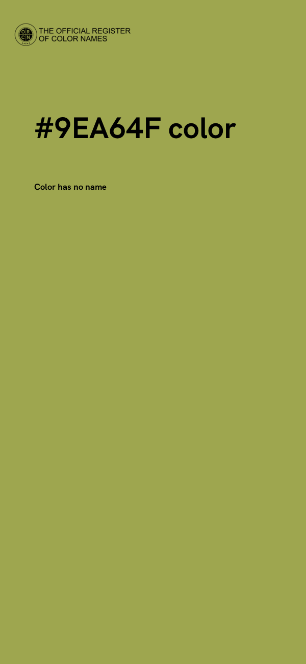 #9EA64F color image