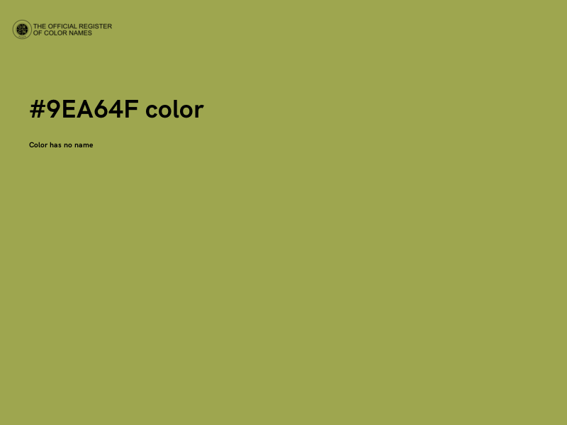 #9EA64F color image