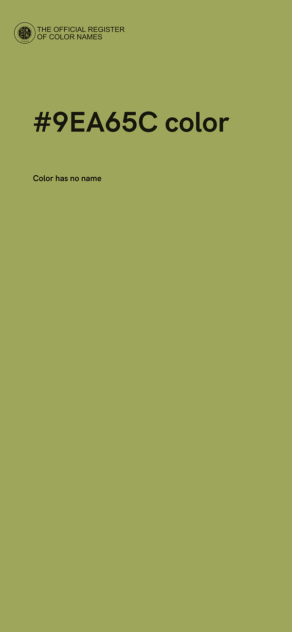 #9EA65C color image
