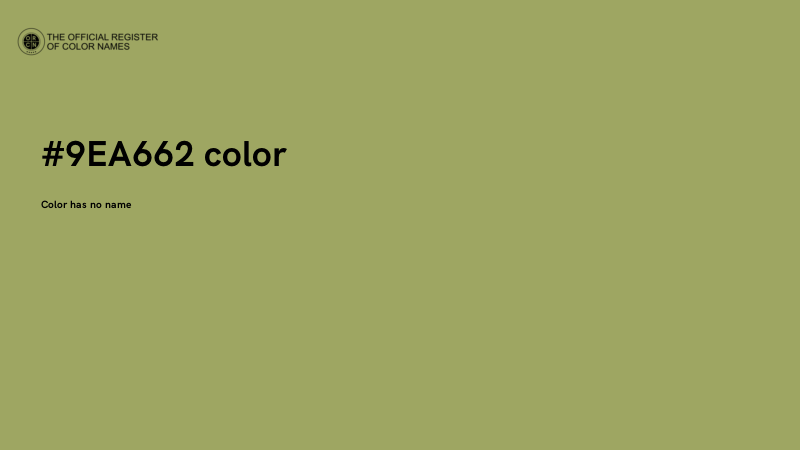 #9EA662 color image