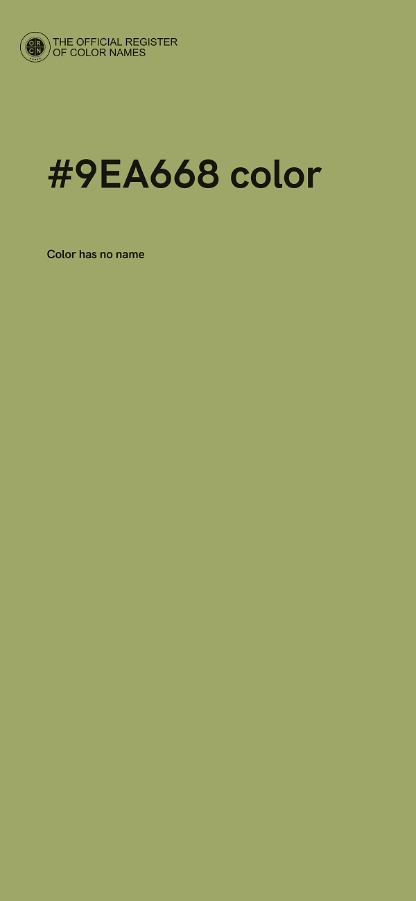 #9EA668 color image