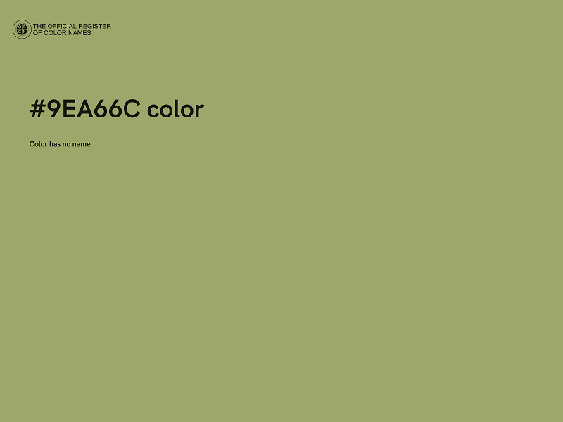 #9EA66C color image